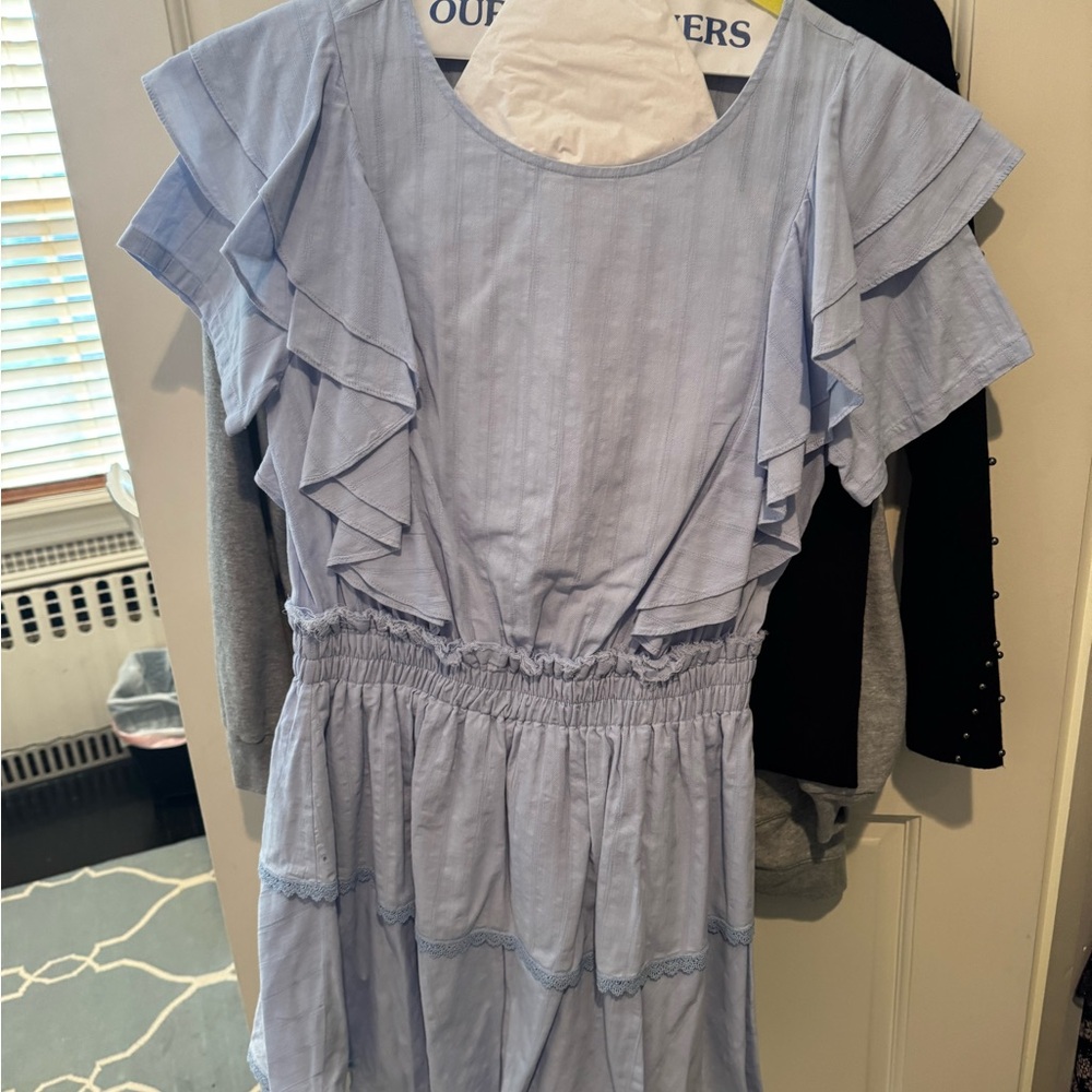 Light Blue Ruffle Dress